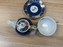 3 x Floral Garden Collection Tea for One Tea Set  - 4