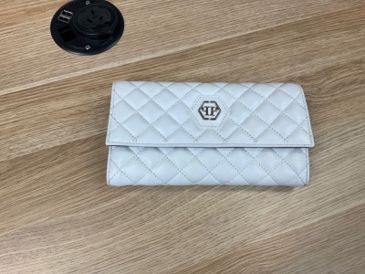 Refund Philipp Plein Leather Mini Shoulder Bag, White WBB0607