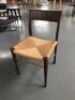 4 x Brasilia Dining Chairs - Dark Walnut + Gold