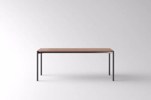 1 x Tana Dining Table - Seats 6 - Black/Brown