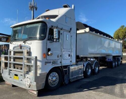2002 Kenworth K104 Prime Mover & 2007 M & S Kembla Bodies Tri Axle Tipper Trailer