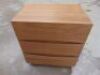 SilverLynx "My Design" 3 Drawer Bedside Table - Wide TEC- Latte - Features Twin USB Outlet & 240V Power Cable DIMS= 670 x 420 x 600