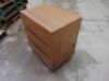 SilverLynx "My Design" 3 Drawer Bedside Table - Wide TEC- Latte - Features Twin USB Outlet & 240V Power Cable DIMS= 670 x 420 x 600 - 2