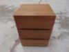 SilverLynx "My Design" 3 Drawer Bedside Table - Latte - Narrow FIS DIMS= 620 x 450 x 420