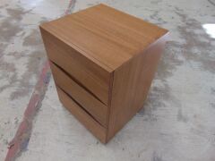 SilverLynx "My Design" 3 Drawer Bedside Table - Latte - Narrow FIS DIMS= 620 x 450 x 420 - 2