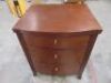 Mahogany Brown Bedside Table 3 Drawer - 550mm Wide x 495mm Deep x 655mm High