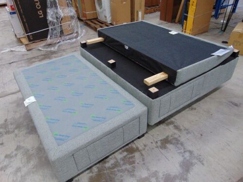 Venus Queen Size - 3 Piece Bed Set - Tudor Ash - 4 Drawer Base & Tapered Headboard