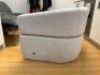 Malta II Powder White Chenille Fabric Occasional Chair - 2