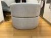 Malta II Powder White Chenille Fabric Occasional Chair - 3