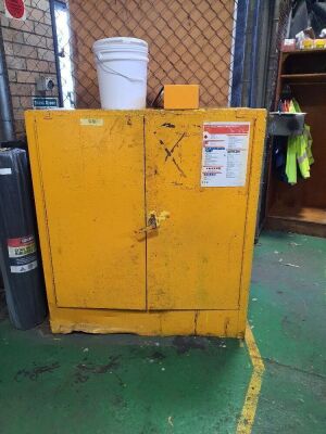 Dangerous goods cabinet, approximately 1.2 m x 1.3 x 50cm