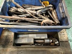 Multiple sizes of drill bits, heads, wrenches and spanners - 2