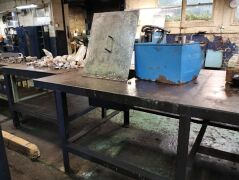 4m X 1m industrial workbench with oil collection tank and drawer - 6