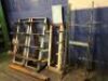 4 solid iron storage shelves suitable to store heavy bars, piping etc - 3
