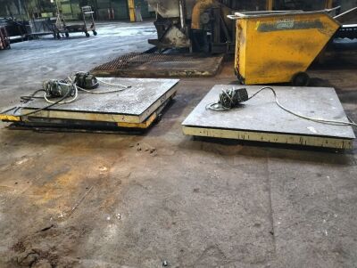 Three 1m2 Wedderburn industrial weighing scales