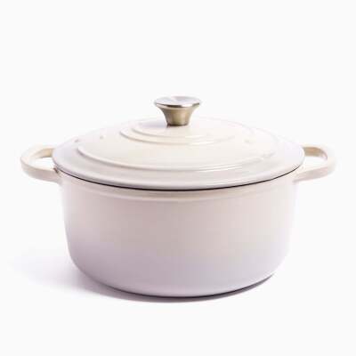 Larder & Vine Enameled Cast Iron Round Dutch Oven | 5.4L (Stone)