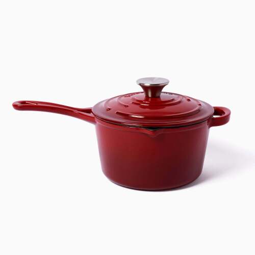 Larder & Vine Enameled Cast Iron Classic Saucepan | 2.1L (Cabernet)