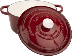 Larder & Vine Enameled Cast Iron Round Dutch Oven | 5.4L (Cabernet) - 5