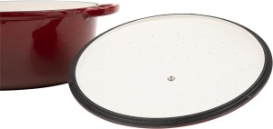 Larder & Vine Enameled Cast Iron Round Dutch Oven | 5.4L (Cabernet) - 6