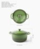 Larder & Vine Enameled Cast Iron Round Dutch Oven | 5.4L (Okra) - 4