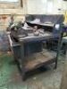 2 workbenches with vice content not included. Approximately 2x1x1m