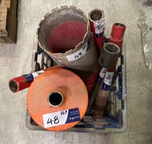 Assorted boring pieces and tools