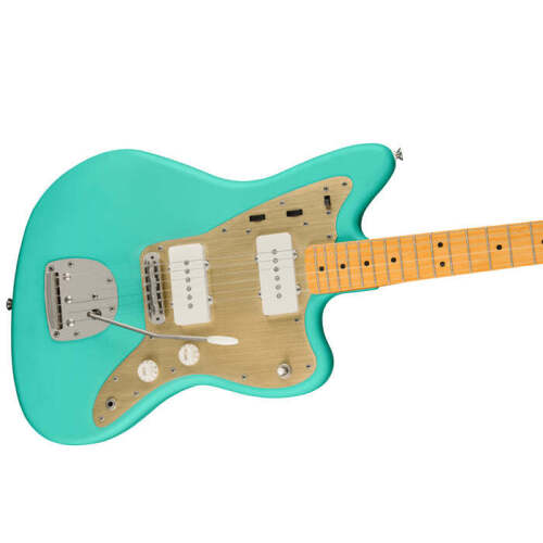 Squier by Fender 40th Anniversary Jazzmaster, Vintage Edition, Maple Fingerboard, Gold Anodized Pickguard, Satin Sea Foam Green