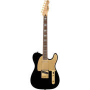 Squier by Fender 40th Anniversary Telecaster, Gold Edition, Laurel Fingerboard, Gold Anodized Pickguard, Black