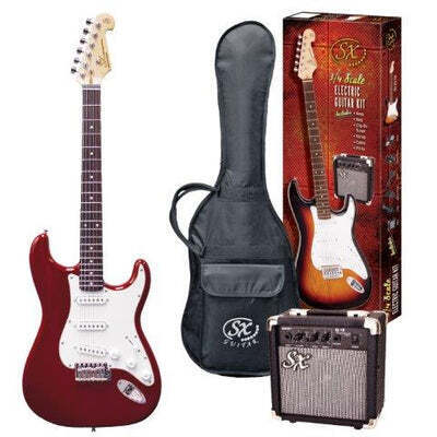 3/4 Electric Guitar Pack SE1SK34CAR Candy Apple Red