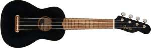 Venice Soprano Uke, Walnut Fingerboard, Black