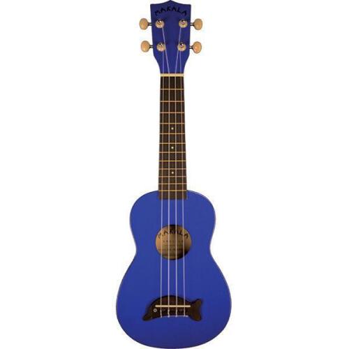 2 x Makala Dolphin Bridge Soprano Ukulele Metallic Blue Gloss