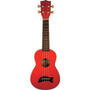 2 x Makala Dolphin Bridge Soprano Ukulele Candy Apple Red Gloss