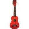 2 x Makala Dolphin Bridge Soprano Ukulele Candy Apple Red Gloss
