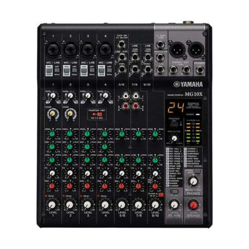 Yamaha MG10X 10 Channel Mixing Console w/ D-PRE Mic Preamps 1-Knob Compressors &amp; Effects