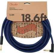 2 x 18.6ft Angled Festival Instrument Cable, Pure Hemp, Blue Dream