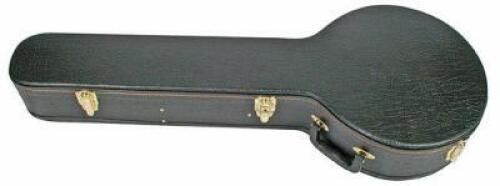 Shaped 5 String Banjo Case Black Vinyl Covered