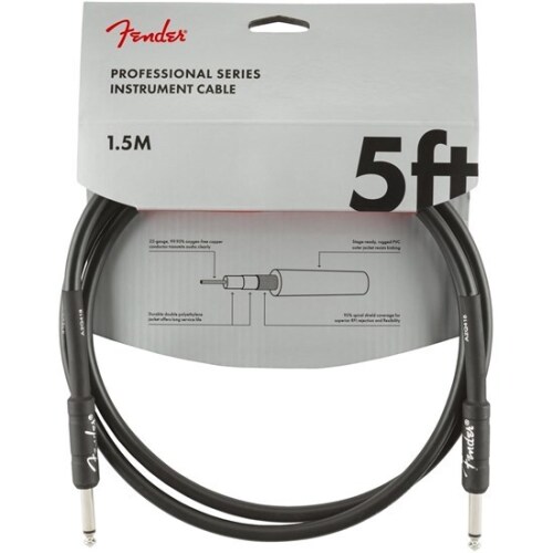 3 x 5ft Professional Series Cable, Straight/Straight, Black