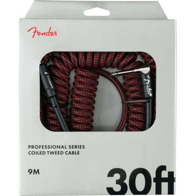 Fender Professional Coil Cable - 30ft - Red Tweed