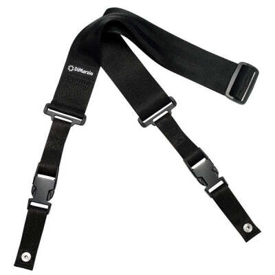 1 x 02 Inch Guitar Strap w/Clip Lock Nylon Black & 1 x 02 Inch Guitar Strap w/Clip Lock Nylon Blue