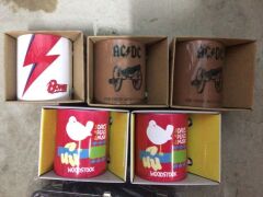 5 x Coffee Mugs and 1 x Fender Luch Box - 2