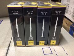 4 x Assorted Vandoren 10 Pack Clarinet Reeds - 4