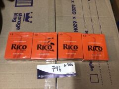 4 x Rico Alto Saxophone Reeds, 10-Pack - 2