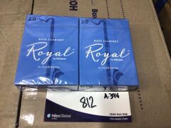 2 x Rico Royal Bass Clarinet Reeds, 10-Pack - 2