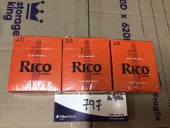 3 x Rico Bb Clarinet Reeds, 10-Pack - 2