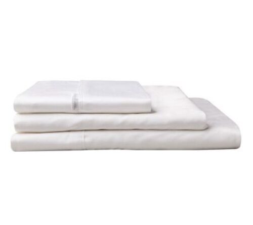 Logan & Mason Egyptian Cotton Linen King Mega Flat Sheet Platinum