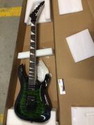 Jackson JS Series Dinky Arch Top JS32Q DKA, Transparent Green Burst - 2