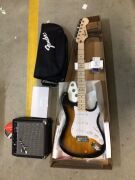 Squier Sonic Stratocaster, Maple Fingerboard Electric Guitar Pack in 2 Color Sunburst - 2