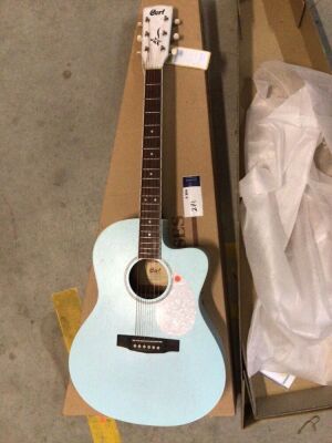 Cort Jade Classic Small Body Guitar with pickup - Sky Blue