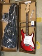 3/4 Electric Guitar Pack SE1SK34CAR Candy Apple Red - 2