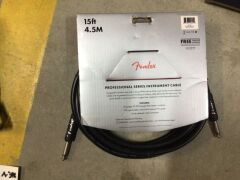 2x Fender Professional Series Angled Instrument Cable 4.5m - 3