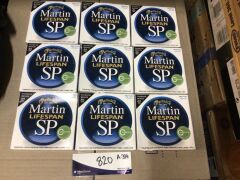 9 x Assorted Martin Guitar Strings Packs